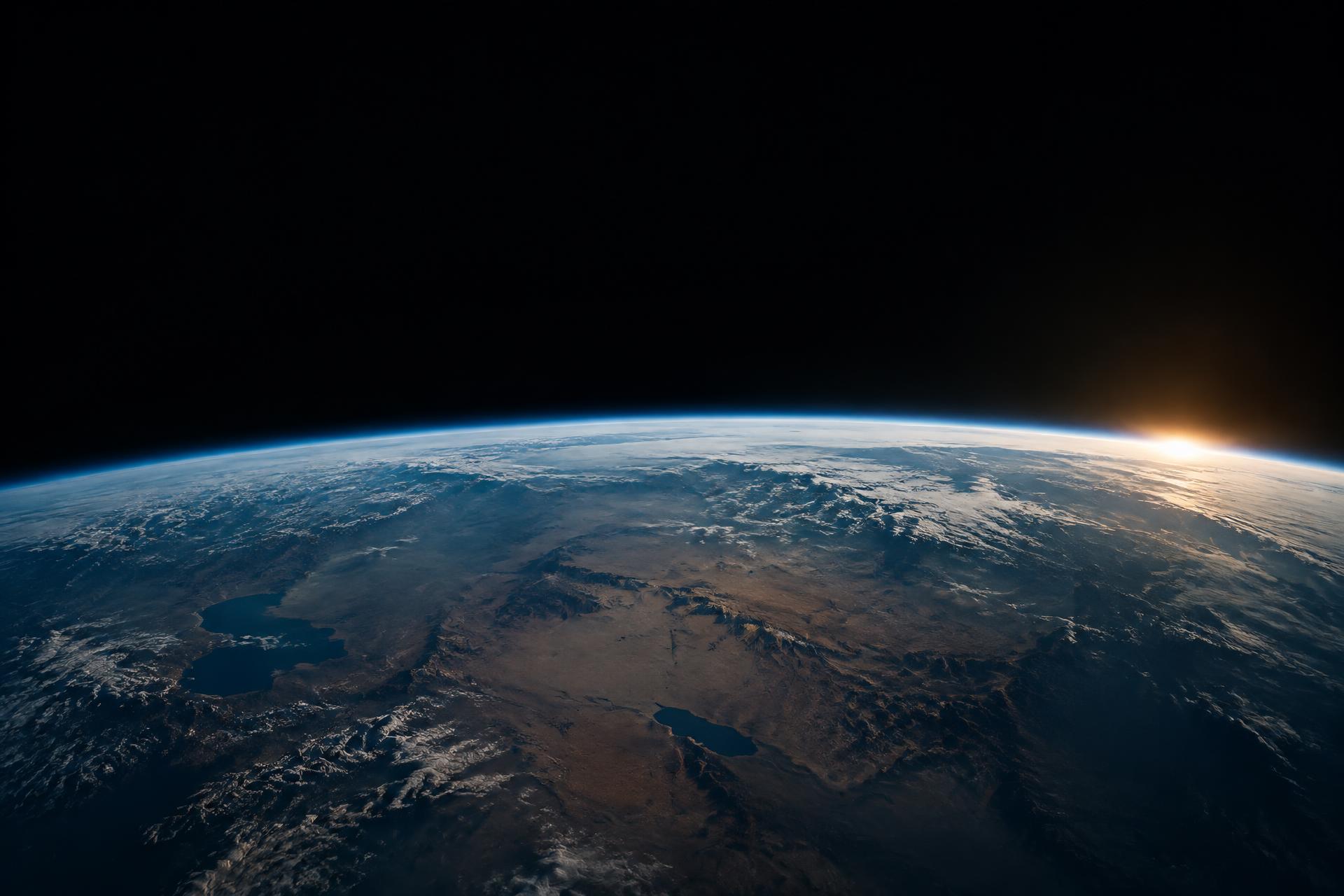 Earth and Central Asia seen from low orbit